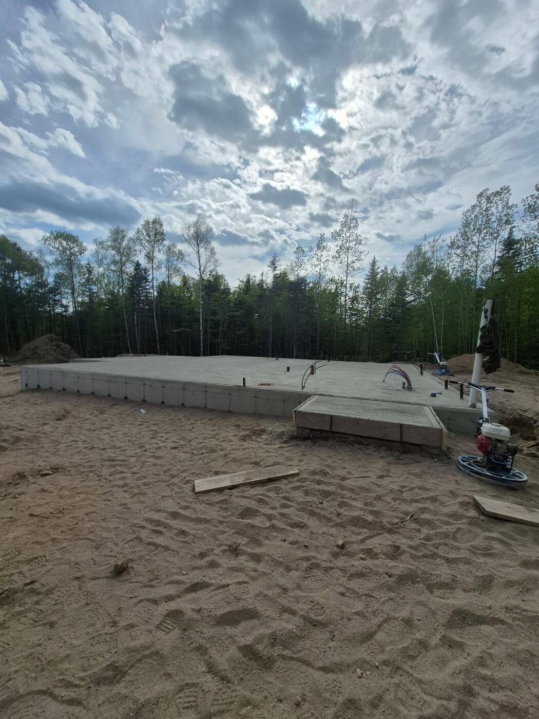 Site at footing stage before the walls went up